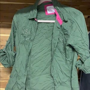 Justice size 18 girls long sleeve shirt buttons